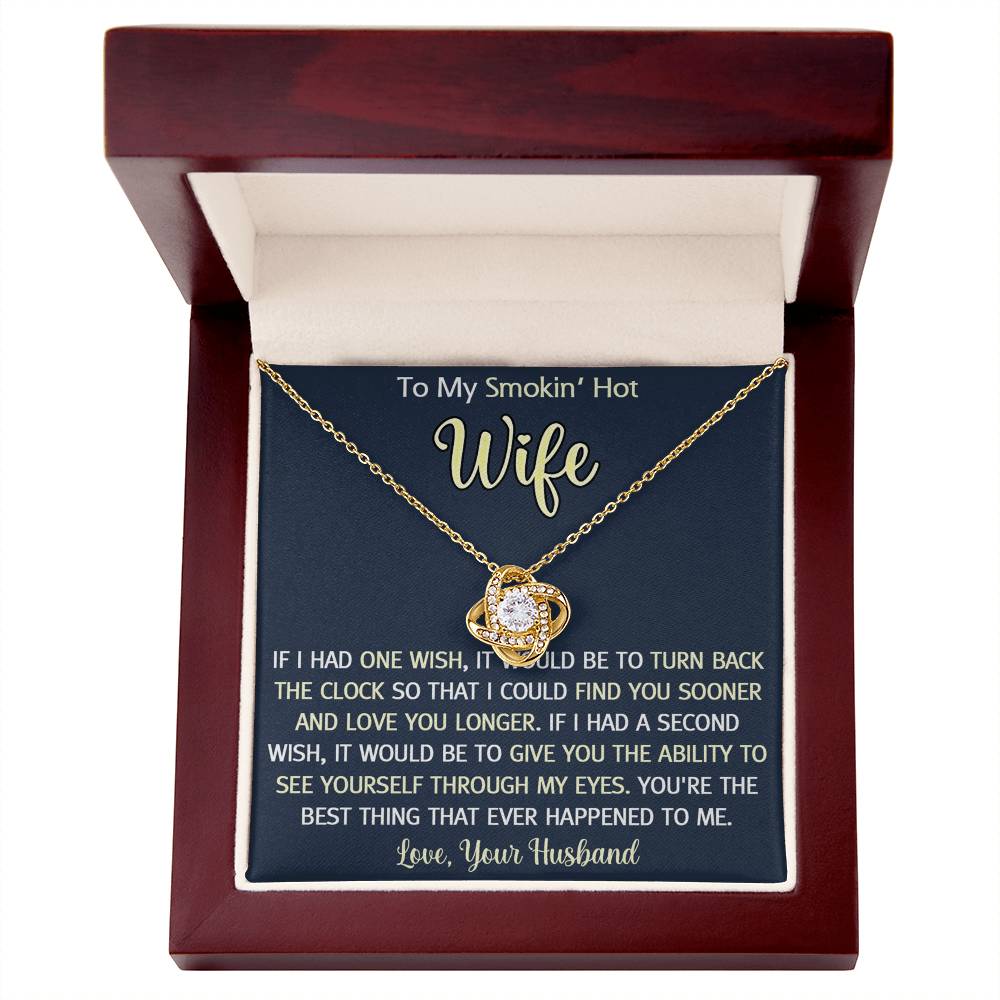 Gift Necklace For Wife, Birthday Gifts Necklace For Wife From Husband Pendant, Valentines Day Find You Sooner Jewelry Box Pendant Personalized Custom Romantic Gift Necklace For My Best Wife Ever