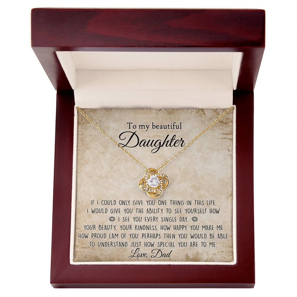 To My Daughter Gift Necklace From Dad, Pendant Gift for Daughter from Dad Father to Daughter Necklace for Daughter,  To My Beautiful Daughter Necklace Gift On Birthday Gift Graduation Christmas