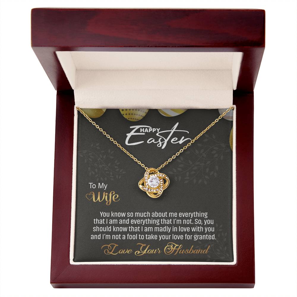 To My Wife Necklace From Husband Valentines Day Necklace Gift For Smokin' Hot Wife, Soulmate Gift Necklace, Personalized Gift Jewelry For Women Romantic Gift Necklace Happy Easter Necklace For Wife
