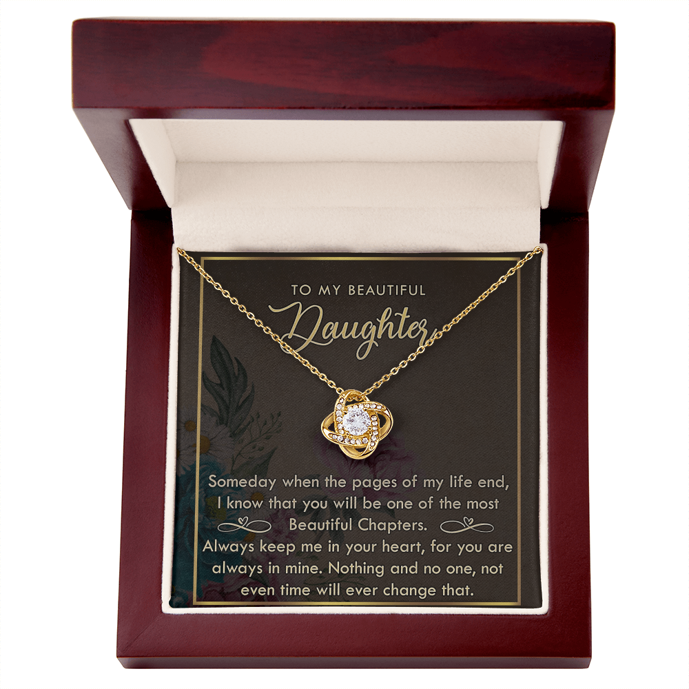 To My Daughter Gifts Necklace from Mom, Mother To Daughter Necklace, Mother Daughter Necklace Gift For Daughter, My Daughter Jewelry from Mommy Gift On Birthday Graduation Gift Box and Message Card