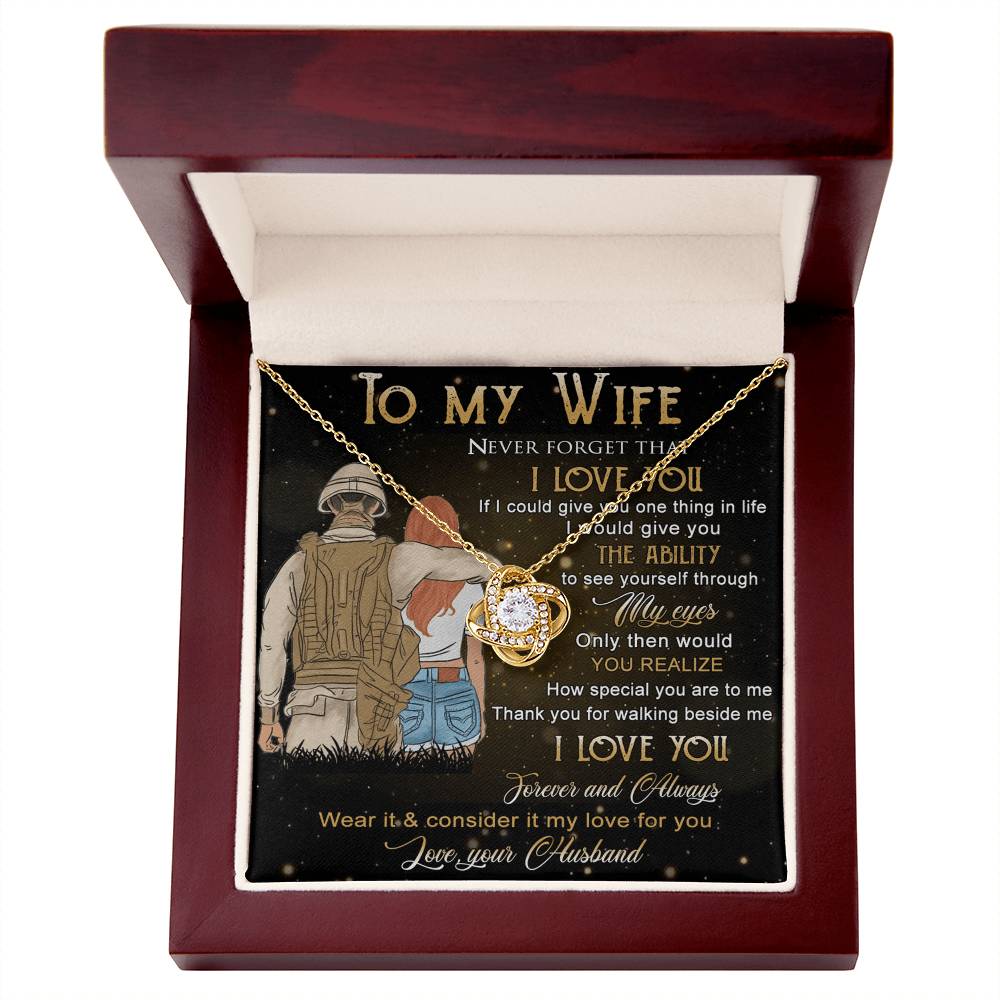 Soldier Necklace Husband To Wife - To My Wife Necklace Gift From Husband On Anniversary, Army Gift Necklace, Military Gift For Wife, Never Forget Necklace Gift For Wife, Jewelry Gift For Women