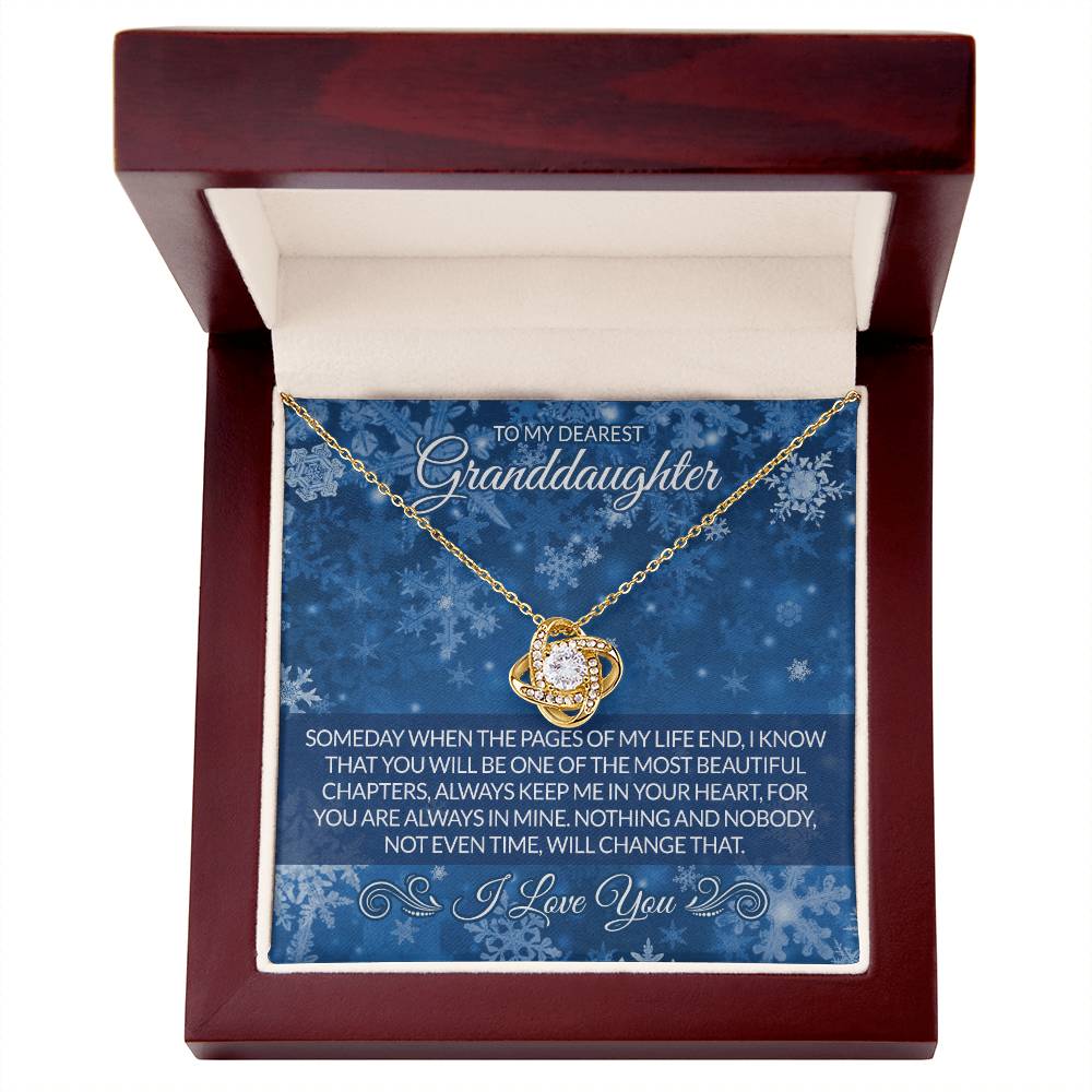 Granddaughter Love Knot Necklace - To My Dearest Granddaughter Necklace From Grandma Grandmother, I Love You Necklace Christmas For Granddaughter, Gift Necklace For Granddaughter Christmas Necklace