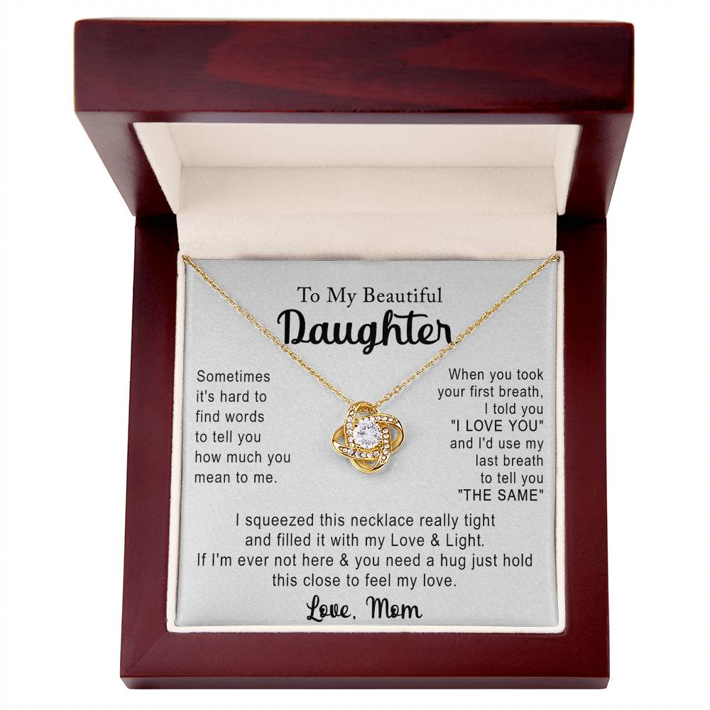 Mother to Daughter Gifts Necklace from Mom to Daughter Necklace, Necklace for Daughter from Mom, To My Beautiful Daughter Gift Necklace from Daddy Includes Gift Box and Message Card
