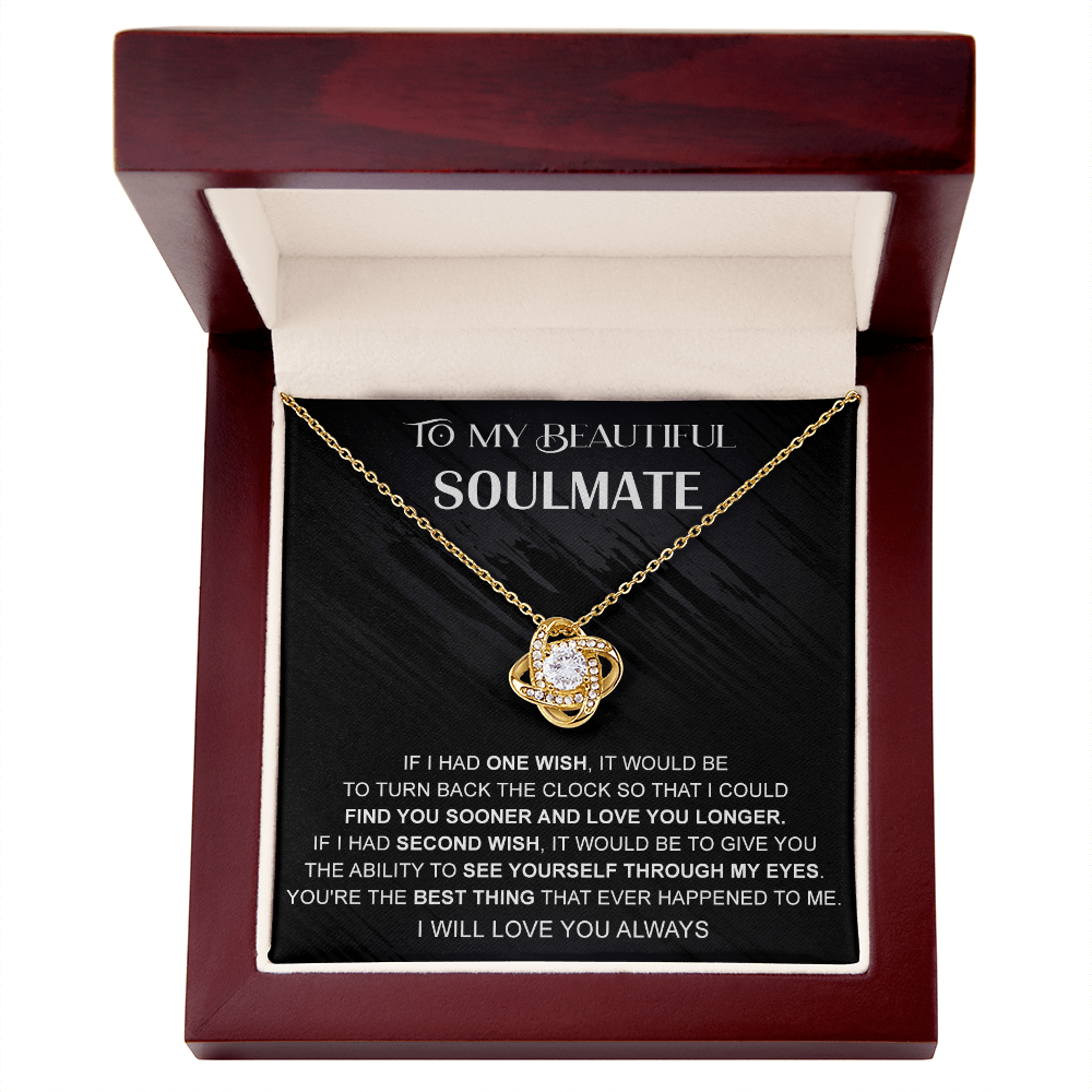 Necklace Gift For Soulmate, Valentine's Day Gift Necklace For Soul Mate, To My Beautiful Soulmate Gift Necklace From Boyfriend, Husband for Her Romantic, Girlfriend Gifts Necklace