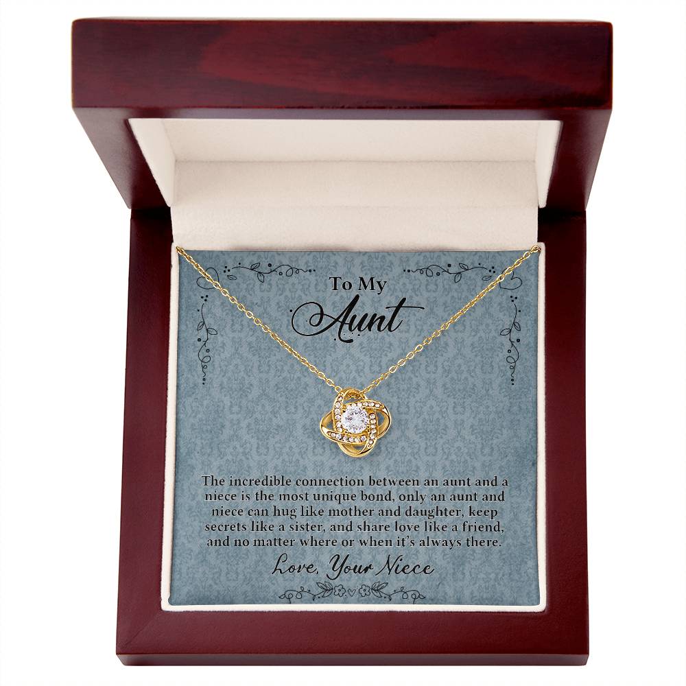 Aunt Gift Necklace, Aunt Wedding Gift from Bride, Wedding Gift from Niece, To My Aunt Love Knot Necklace From Niece Birthday Gift Graduation Gift Necklace, New Aunt Gift Necklace, Jewelry For Women