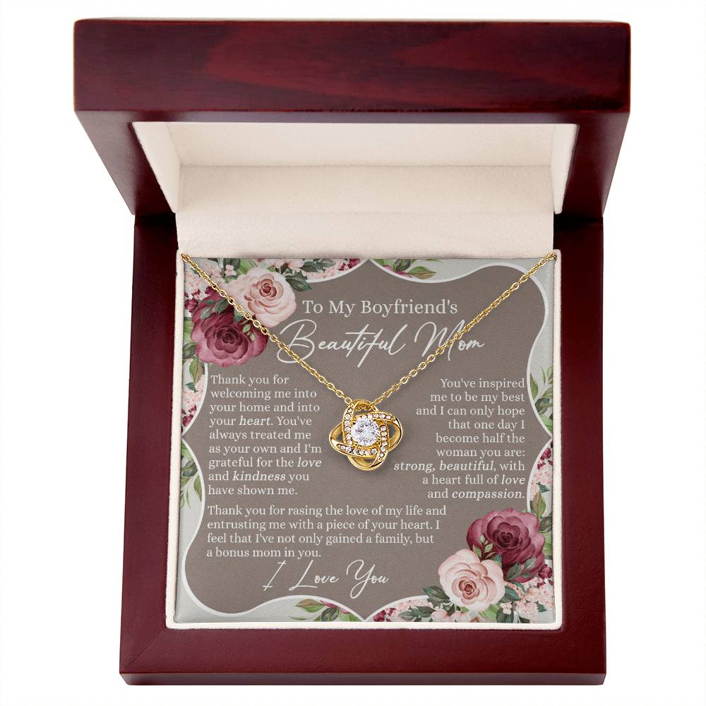 To My Boyfriend's Mom Necklace From Girlfriend, Gift Necklace To My Boyfriend's Beautiful Mom Necklace For Her, Jewelry For Women, Gift Necklace For Boyfriend's Mom On Mother's Day, Anniversary