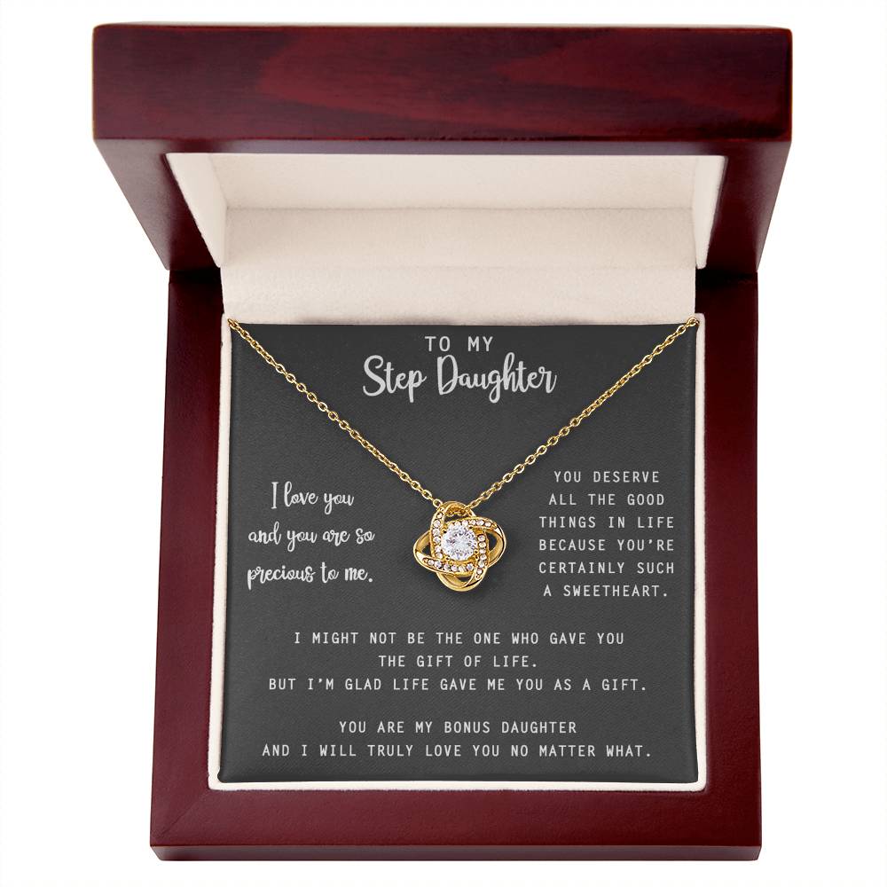 Bonus Daughter Gifts Necklace- Stepdaughter Gift From Stepmom, Daughter Necklace From Unbiological Mom, Step Daughter Gifts From Stepmom, To My Stepdaughter Necklace On Your Graduation Day Necklace