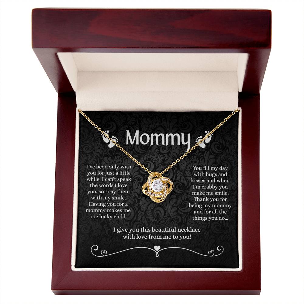 Mommy Gift Necklace, To My Mom Love Knot Necklace From Daughter Necklace Gift For Mom Mother's Day Necklace Gift For Mom, Birthday Gift Necklace For Mom Anniversary Jewlry Gift For Women, Mommy