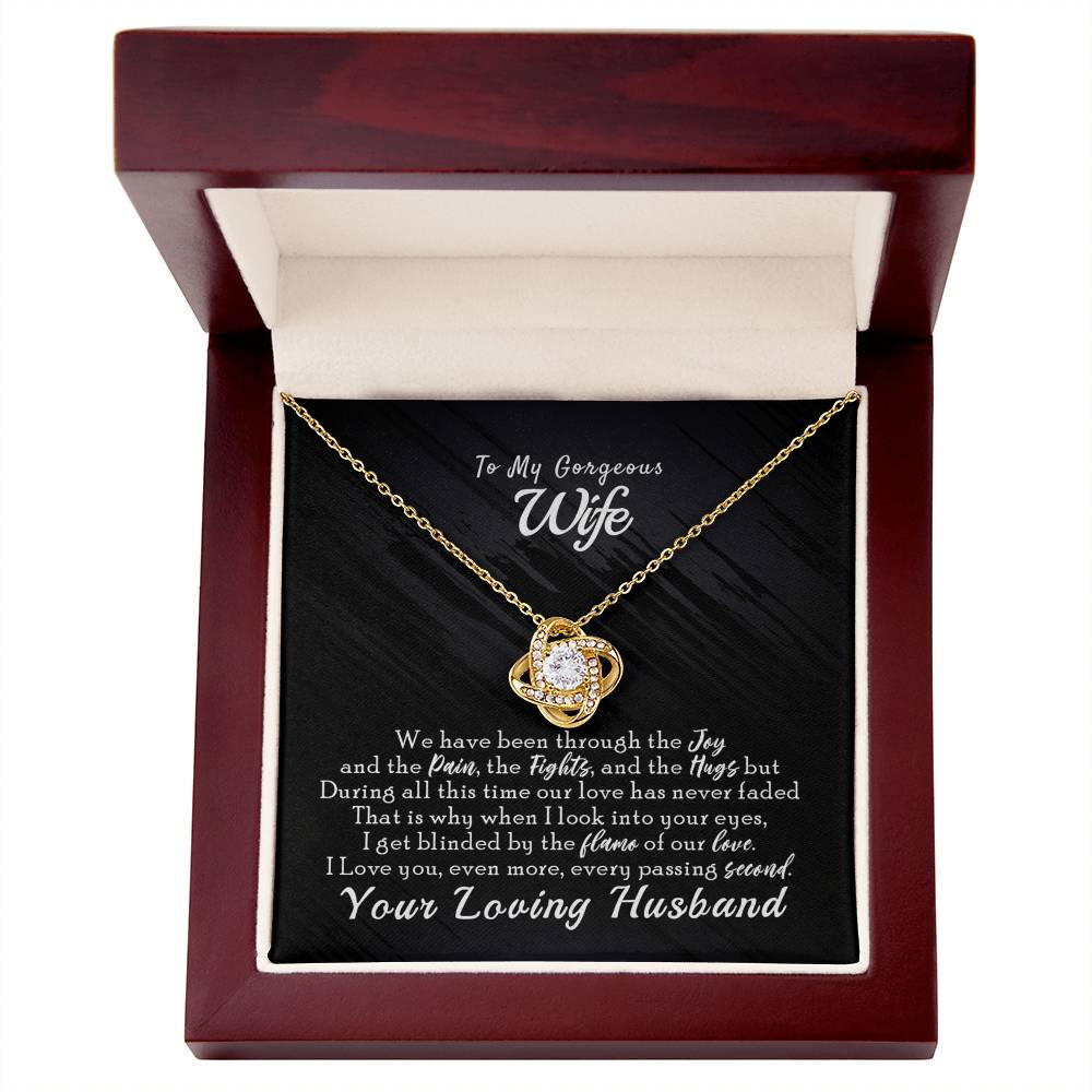 To My Gorgeous Wife Necklace From Husband, You Loving Husband Necklace Gift For Wife, Soulmate Gift Necklace, Husband And Wife Love Knot Necklace, Wife Gift Necklace, Future Wife Gift Pendant