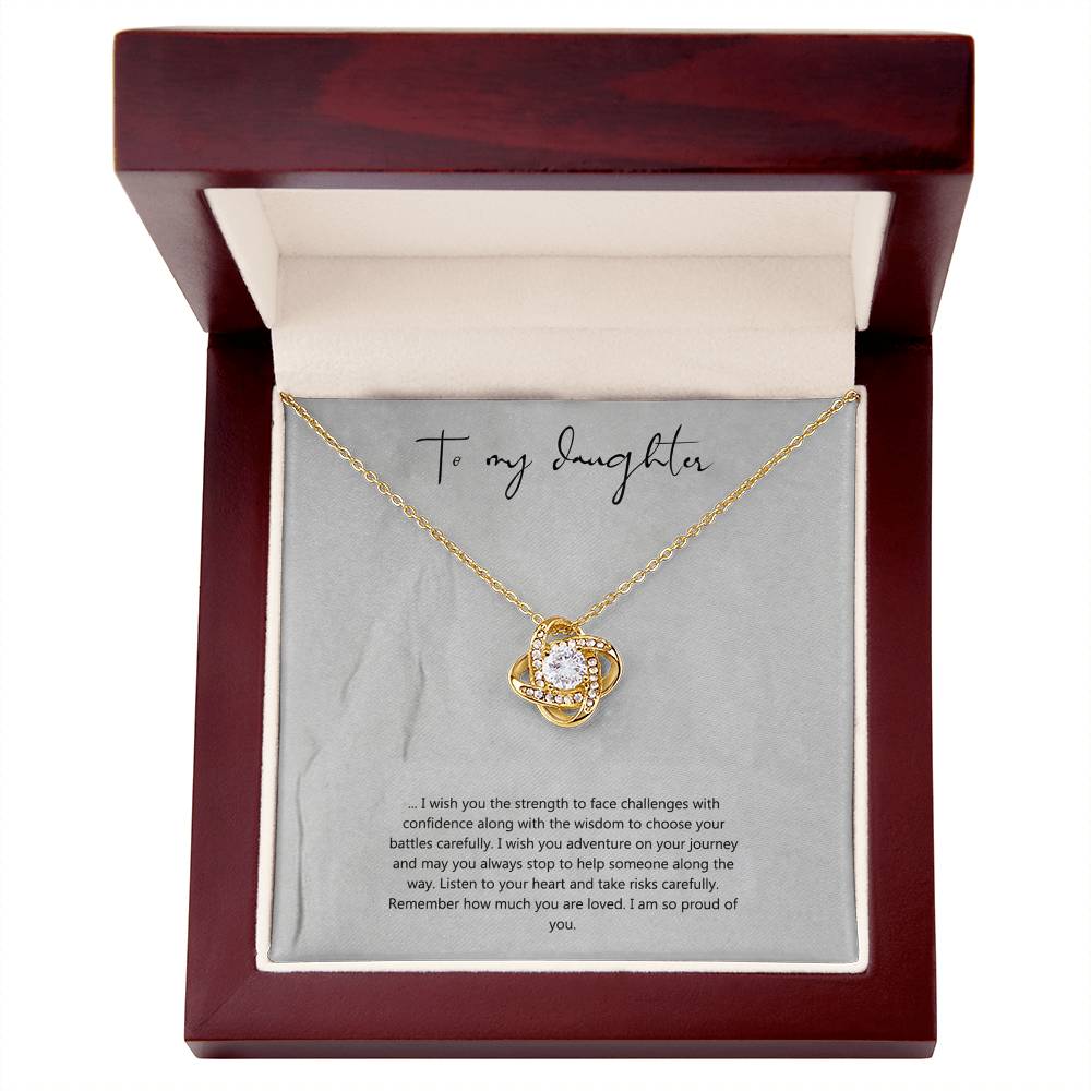 Gift Necklace For Bride From Mom, To My Daughter Love Knot Necklace From Mom, Wedding Gift Necklace From Mother To Daughter, Bride gift Necklace For Daughter's Wedding Day Keepsake Gift Unique