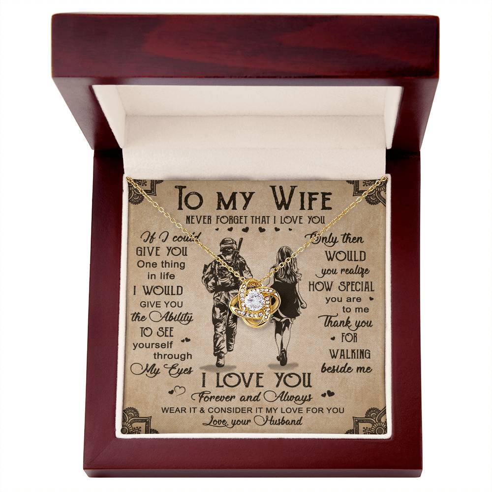 Soldier Necklace Husband To Wife - Forever And Always Necklace Gift For Wife, Jewelry Gift For Women, To My Wife Necklace Gift From Husband On Anniversary, Army Gift Necklace, Military Gift For Wife