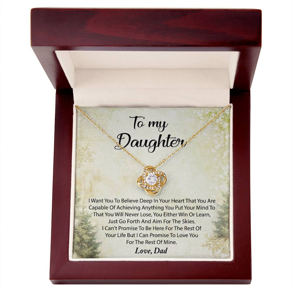 To My Daughter Necklace from Dad, Father Daughter Jewelry for Daughter Necklace