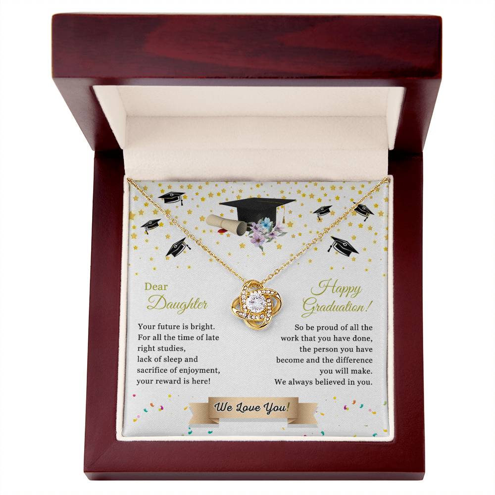 Graduation Gift for Her, To My Daughter Necklace From Parent We Love You Necklace, College Graduation Gifts Pendant For Daughter Graduation Necklaces High School Graduation Gift for Daughter
