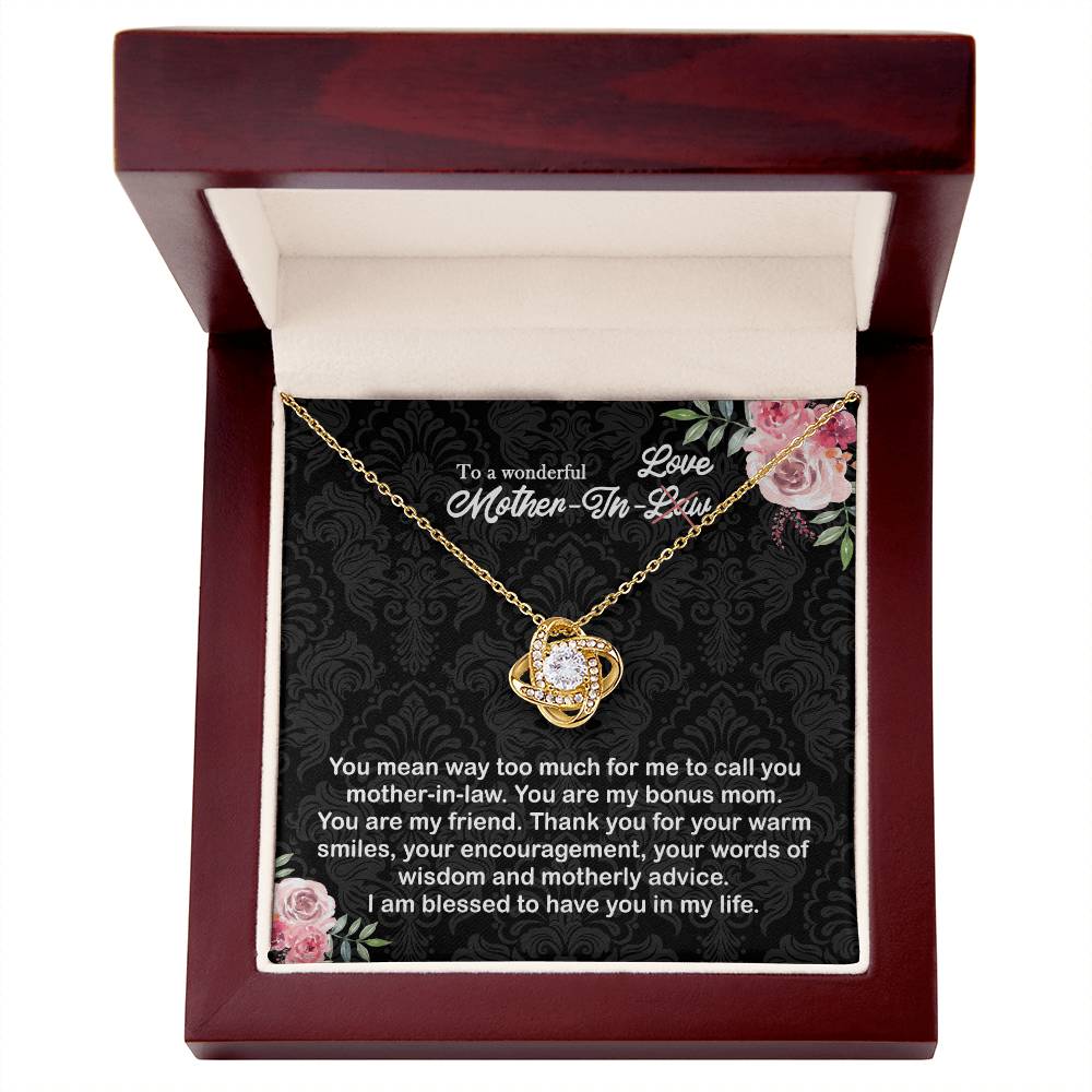 To a wonderful Mother-In-Love Necklace Pendant - Jewelry Gift for Mother In Law
