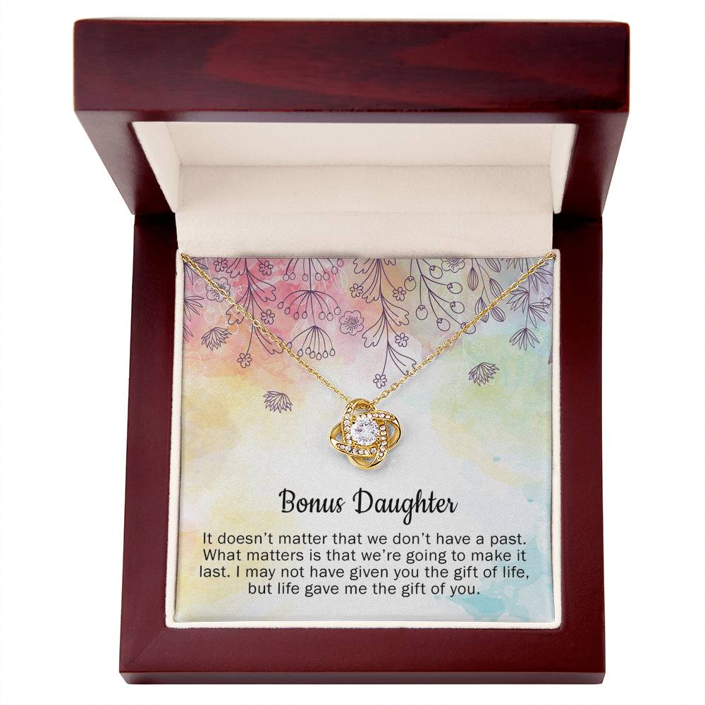 Personalized Gift Necklace - To My Bonus Daughter Gift From Mom, Step Daughter Necklace, Stepdaughter Gift From Stepmom, Step Daughter Wedding Gift, Bonus Daughter Necklace Jewelry Gift For Girls