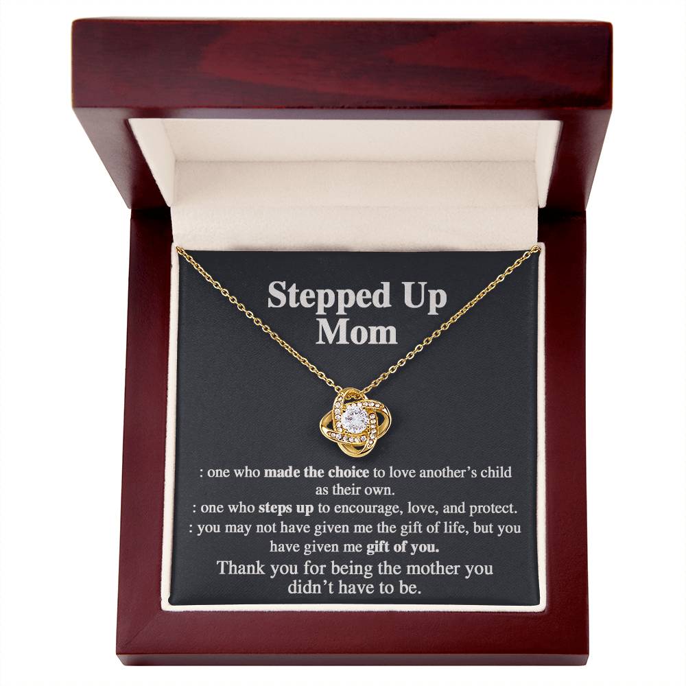 Stepped Mom Necklace, To My Steooed Up Mom Necklace Gift From Daugter, Stepped Up Mom Gift Necklace, Step Up Mommy Necklace To Daughter, Step Mom Jewelry Gift On Birthday, Mother's Day Necklace Gift