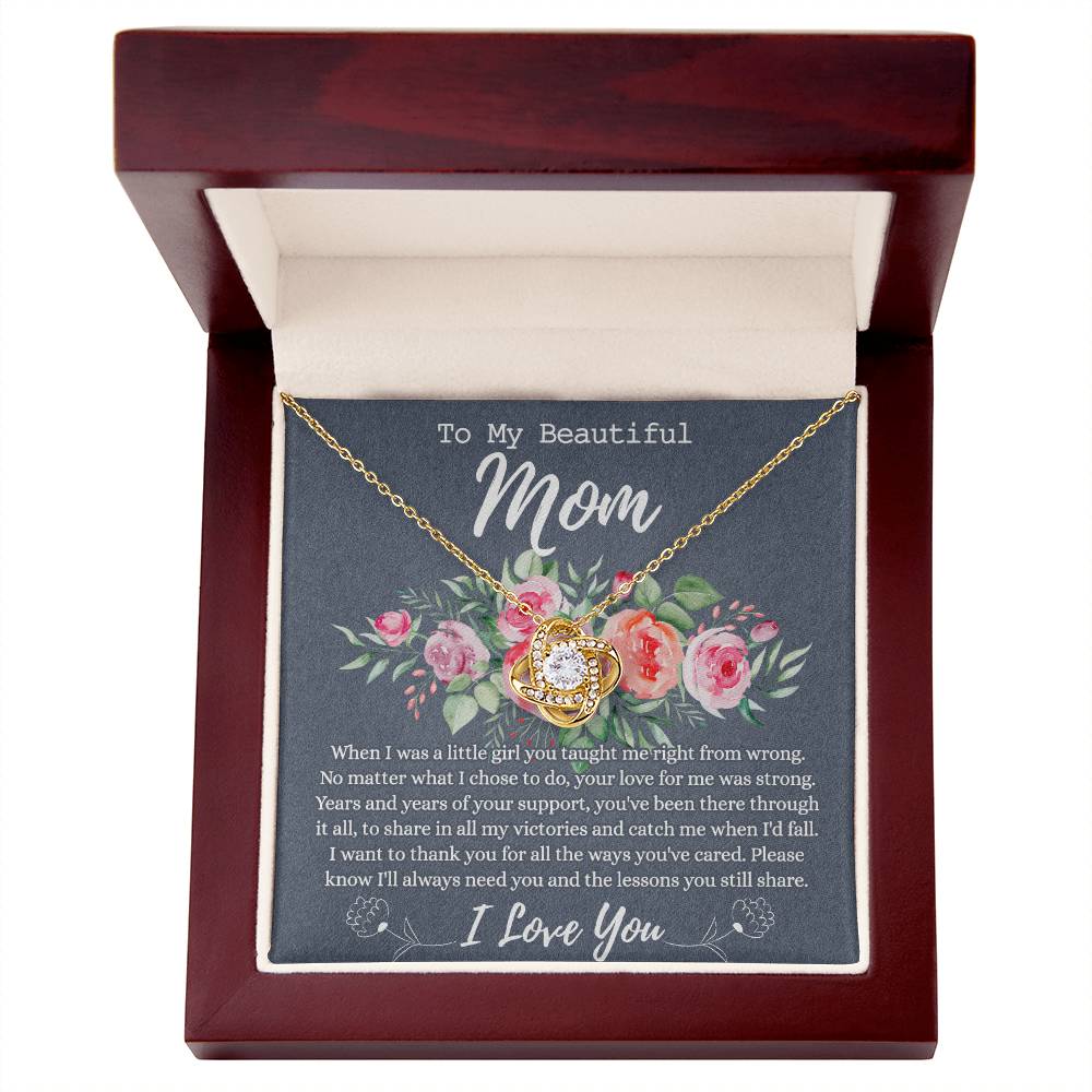 Mother's Day Necklace Gift For Her, To My Mom Necklace From Daughter, Beautiful Mom Love Knot Necklace Gift For Mom mazing Mom, Bonus Mom On Mothers Day, Anniversary, Birthday, Jewelry For Mom
