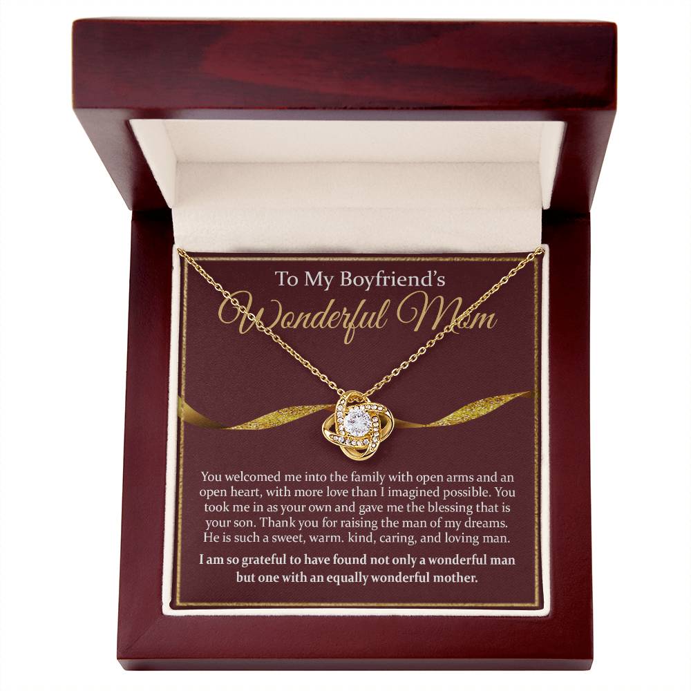 Personalized Gift Necklace For Boyfriends Mom, To My Boyfriend's Mom Necklace From Girlfriend's Mom,  Mother's Day Necklace For Boyfriend Mother, Mother's Day Necklace Gift for Bf Mom On Anniversary