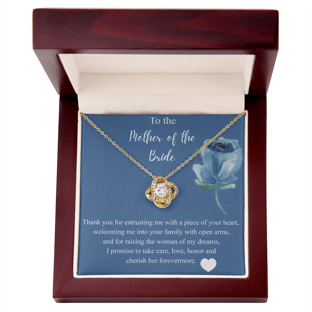 Mother Of The Bride Gift From Groom, Love Knot Necklace, Future Mom