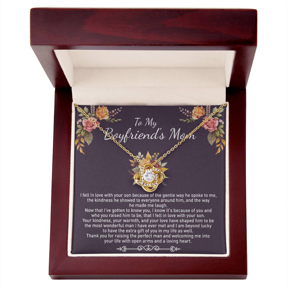 To My Boyfriend's Mom Necklace From Girlfriend, Gifts Necklace For Boyfriend's Mom On Birthday Gift Mother's Day Necklace For Boyfriend's Mom, Jewelry For Women, Mother-In-Law Gift From Daughter