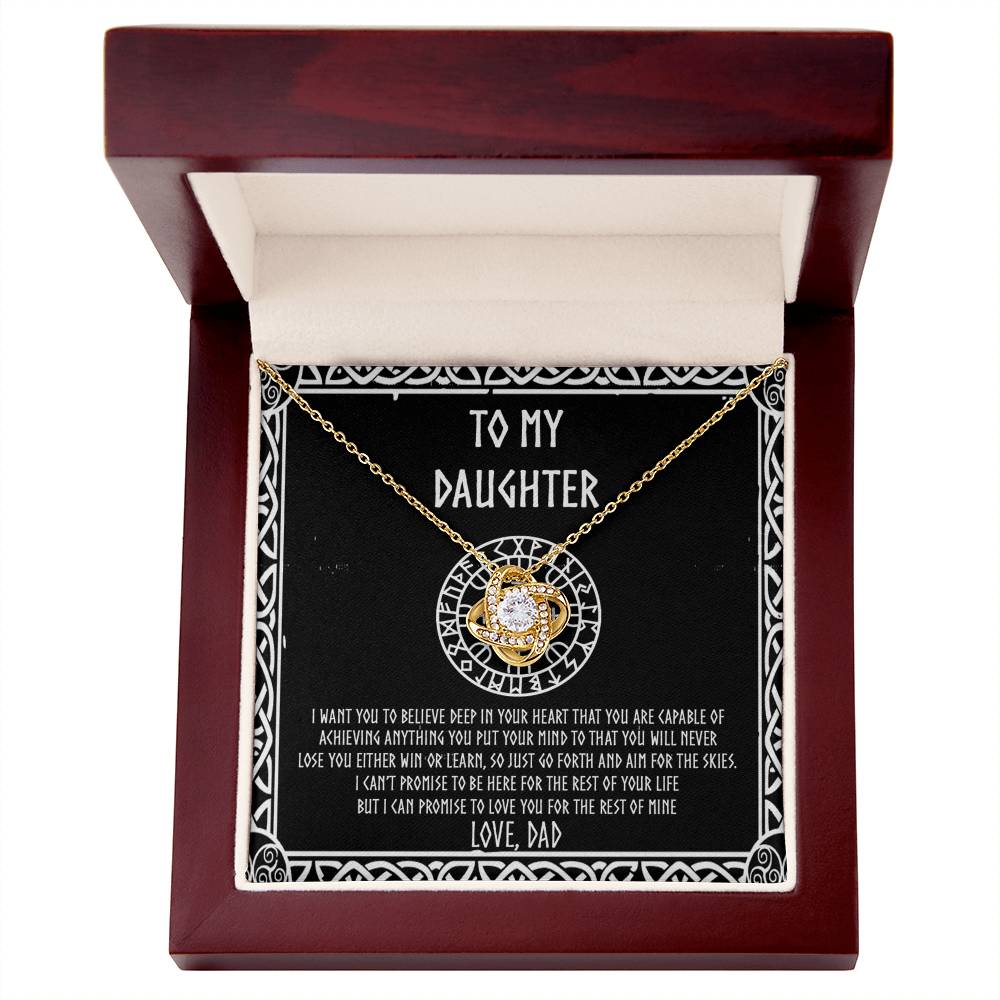 Daughter Viking Gift Necklace, Viking To My Daughter From Dad I Want You To Believe Deep In Your Pendant Necklace Message Card and Gift Box styles Gift On Birthday, Christmas Graduation Gift