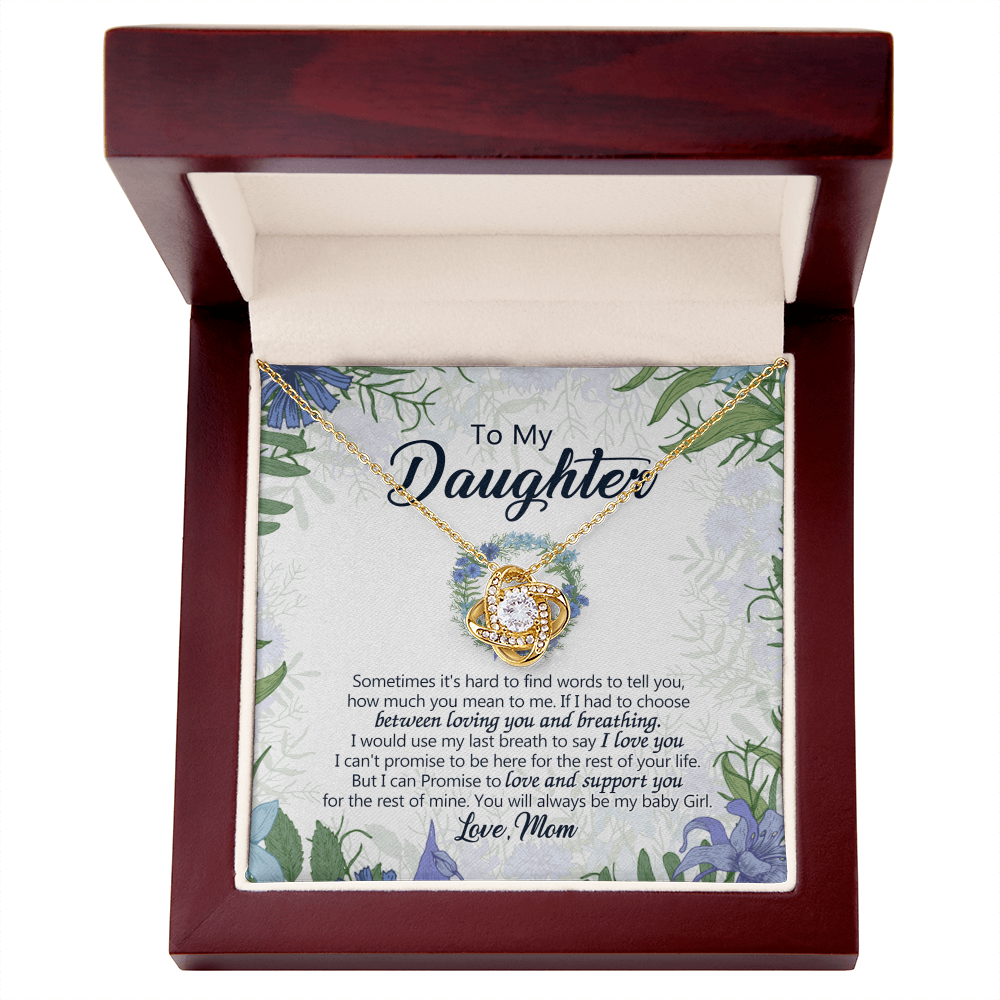 To My Beautiful Daughter Necklace Love Mom Mother And Daughter Necklace Pendant Gift, Mom To Daughter Necklace Gift On Birthday Gift Graduation for Her, Daughter Love You And Support Necklace