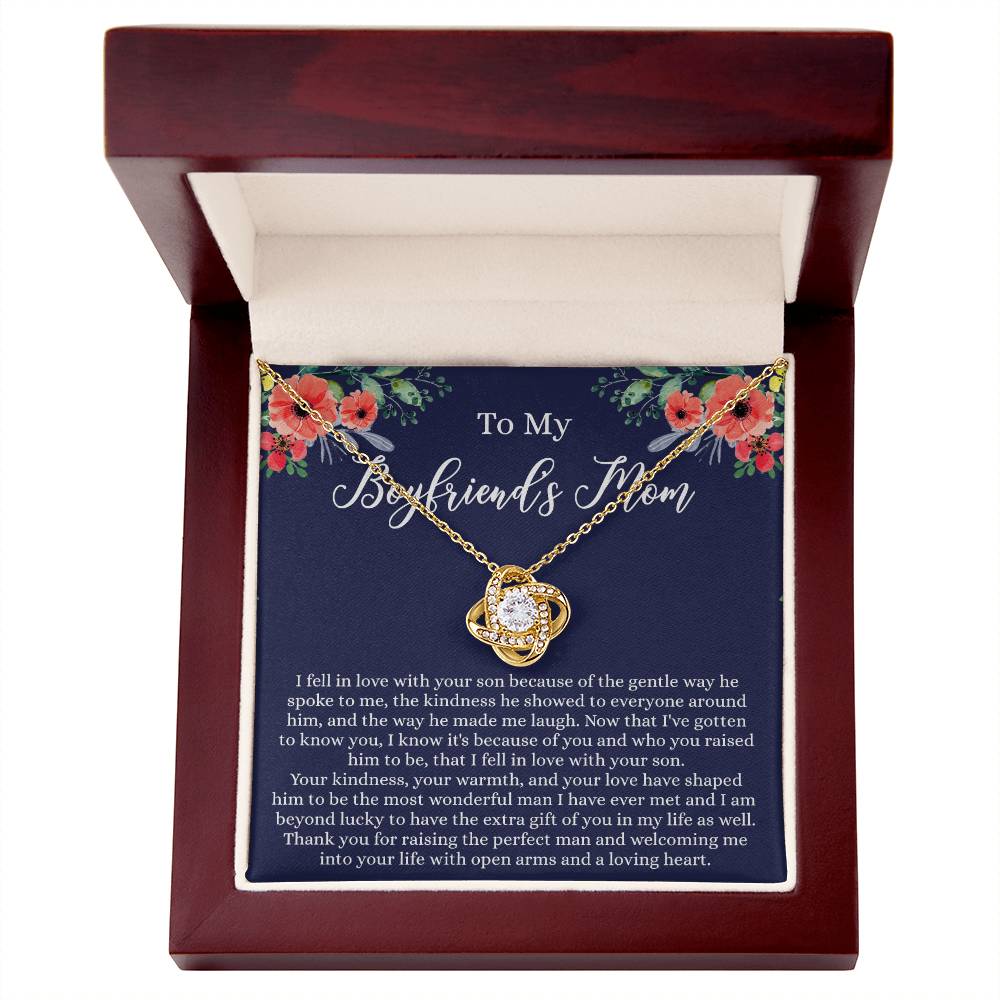 To My Boyfriend Mom Necklace From Girlfriend, Gift For Boyfriend's Mom Necklace On Christmas, Holiday, Anniversary, Mothers Day Necklace For Boyfriends Mom, Presents for Mom Necklace for Women