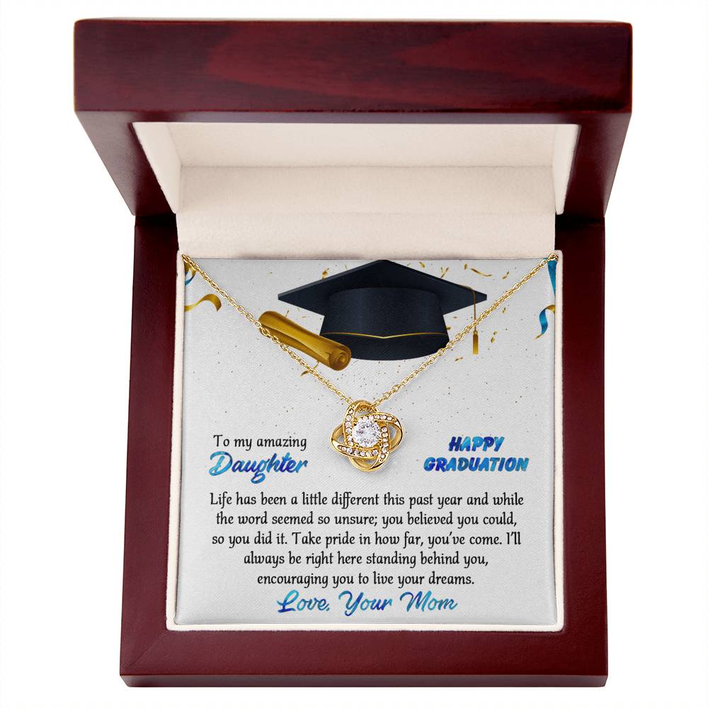 Graduation Gift Necklace for Her, Daughter - To My Daughter Necklace From Mom And Dad To Daughter Necklace, College Graduation Gifts Pendant For Daughter Necklaces High School Graduation Gift