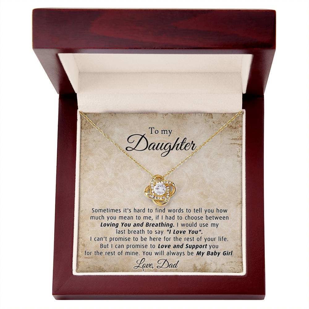 Gifts Necklace for Daughter, To My Daughter Necklace From Dad, Daughter Gift for Christmas, Birthday, Wedding, Graduation Gift Father And Daughter Necklace With Message Card and Gift Box