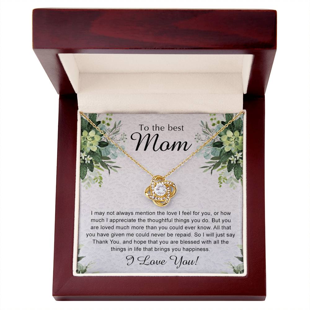 To My Mom Necklace From Daughter, Son - Mother And Daughter Gift Necklace For Mom, To The Best Mom Necklace For Women, Mom Gift Necklace, Jewelry For Mom On Birthday, Anniversary, Mothers Day