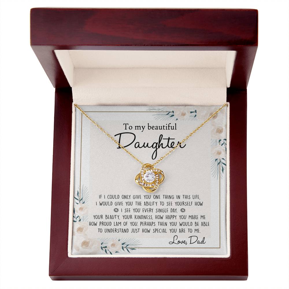 Father To Daughter Gifts Necklace for Daughter Birthday Gift for Her Daughter Graduation Day And Christmas Present For Daughter From Dad Jewelry Gift For Teen Girls, To My Daughter Necklace