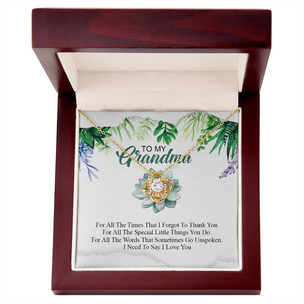 Grandma Gift Necklace for Grandma - Necklace Mother's Day Gifts for Grandma - To My Grandma Love Knot Necklace From Granddaughter Jewelry Gift for Grandma Grandmother Gift Necklace from Grandchild