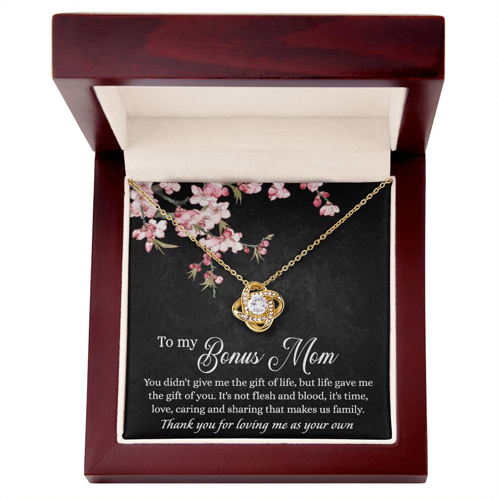 To My Bonus Mom Necklace From Daughter, Bonus Mom Gift Necklace, Mother And Daughter Necklace Gift For Mom, Gift For Mom Necklace, Bonus Mother Gift Necklace Thank You For Loving Jewelry For Women