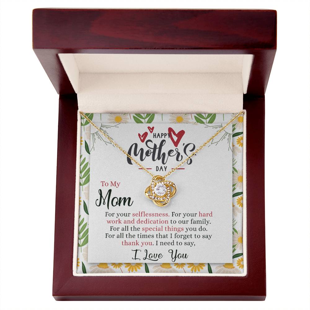 To My Mom Necklace, Happy Mother's Day Necklace Gift For Mom, Thank You Gift Necklace For Mom, To My Mom Necklace From Daughter Or Son, Mother And Daughter Jewelry Gift For Women, Bonus Mom, Mother