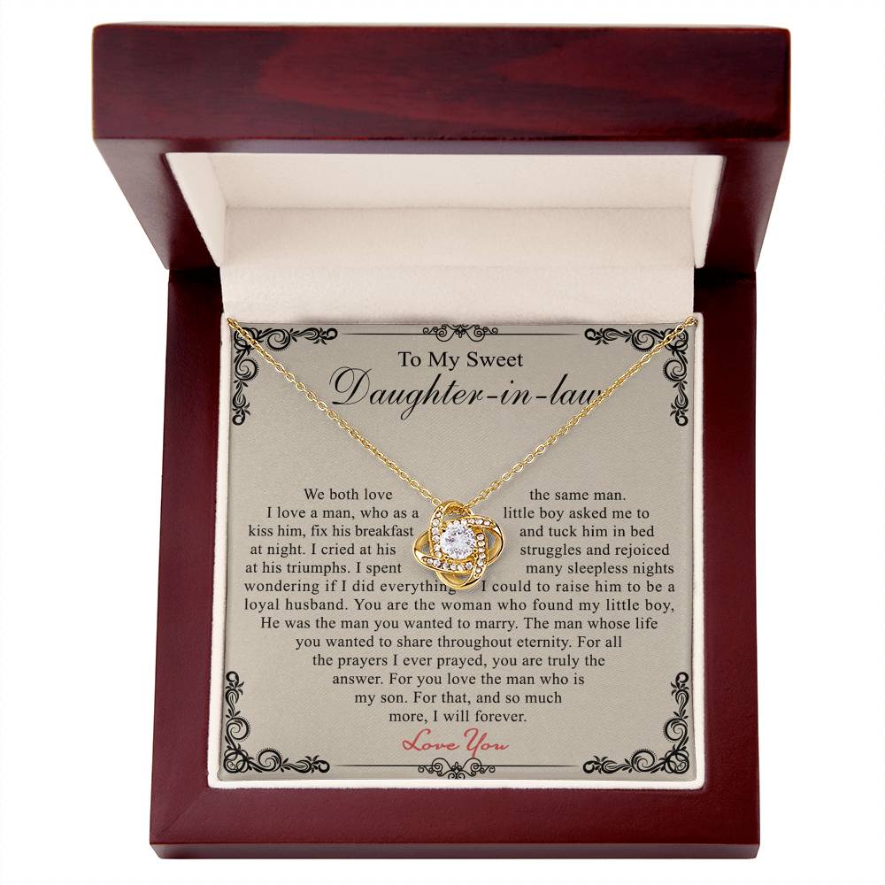 Daughter In Law Gift Necklace - To My Daughter In Law Necklace From Mother In Law, Gifts For Daughter In Law On Wedding Day, Graduation Gift, Christmas Jewelry Gifts For Future Daughter In Law