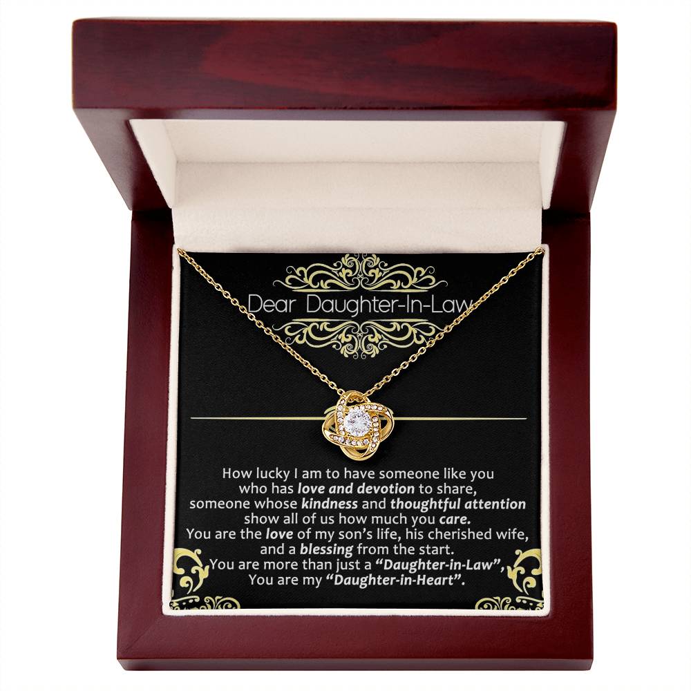 Daughter in Law Gifts Necklace - To My Daughter In Law Necklace From Mother In Law On Wedding Day Gifts For Daughter in Law Necklace Pendant Jewelry with Message Card and Gift Box For Daughter