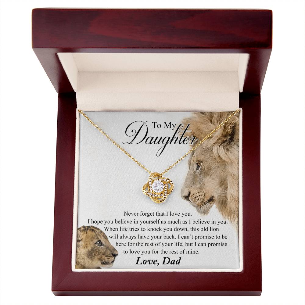 To My Daughter Gift Necklace This Old Lion Will Always Have Your Back Necklace Daughter Necklace From Dad - Daughter gifts from dad Includes Gift Box Jewelry Gift For Girls, Little Girl Necklace