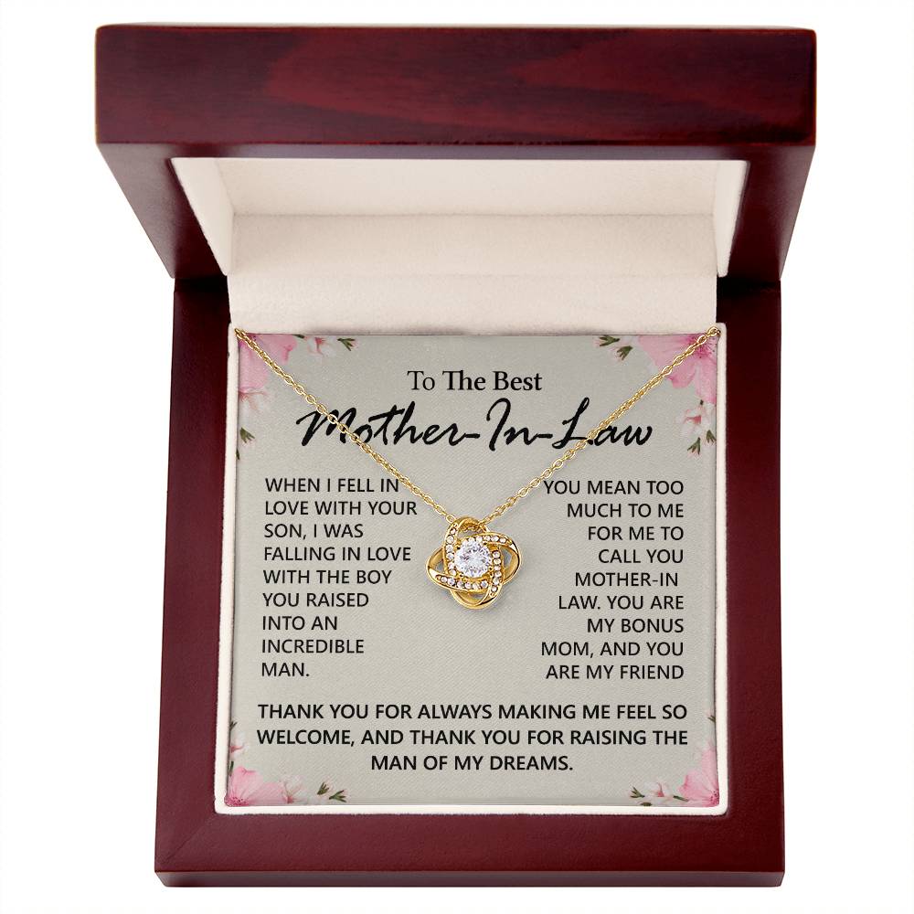 Mother In Law Gift Necklace The Love Knot Necklace Gift For Mother In Law Bonus Mom To The Best Mother In Law Necklace From Daughter Thank You Necklace Gift For Mother In Law Jewelry Gift For Women