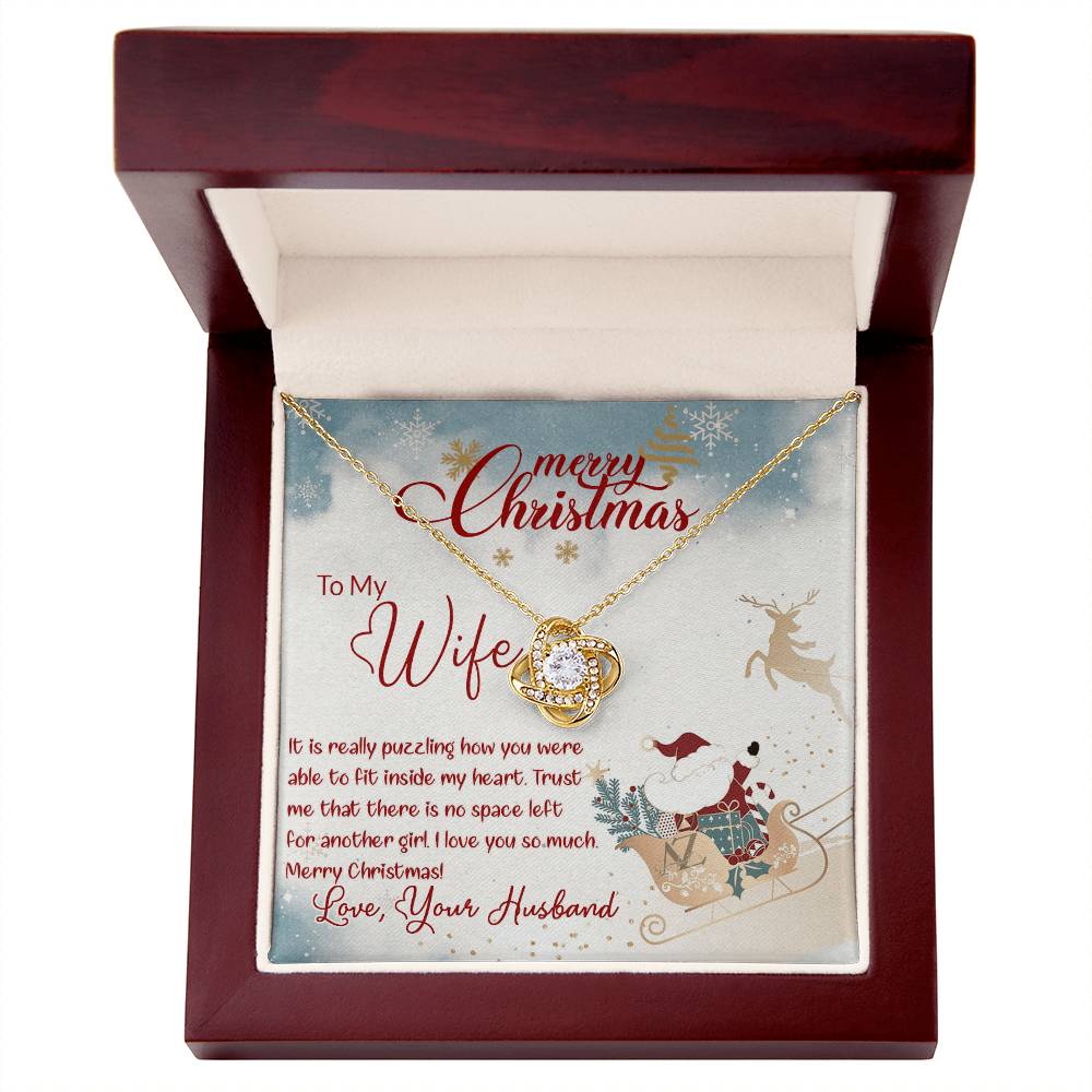 Merry Christmas Gift Necklace for Wife, Soulmate, Gift Necklace for Wife on Christmas, Valentine Day, Husband To Wife Christmas Necklace, To My Wife Necklace Gift From Husband, Wife Christmas Jewelry