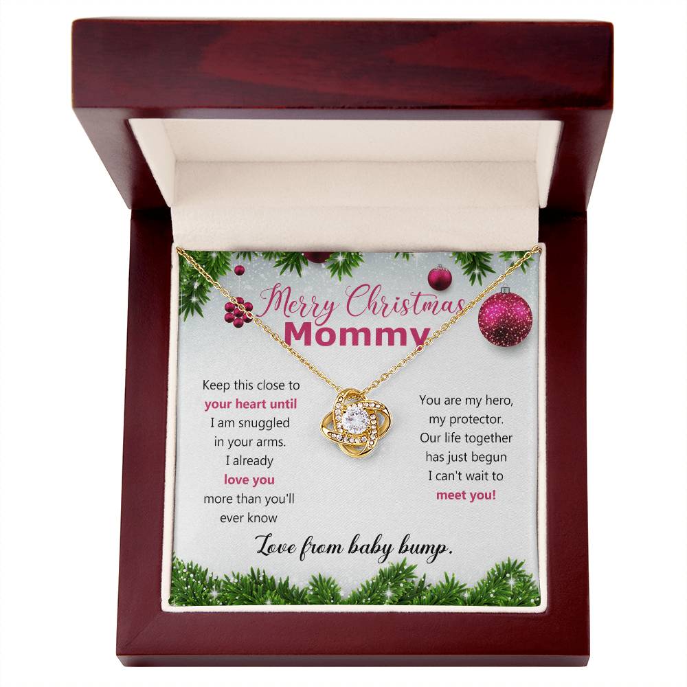Mommy To Be Merry Christmas Present Necklace From Baby Bump First time mommy