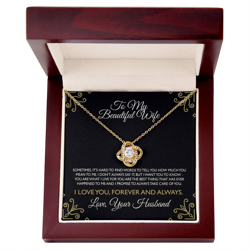 Gifts For Wife Romantic Necklace, Wife Gift Necklace Ideas, To My Smoking Hot Wife Necklace From Men, Message Card and Gift Box For Wife, To My Beautiful Wife Necklace From Husband To Wife