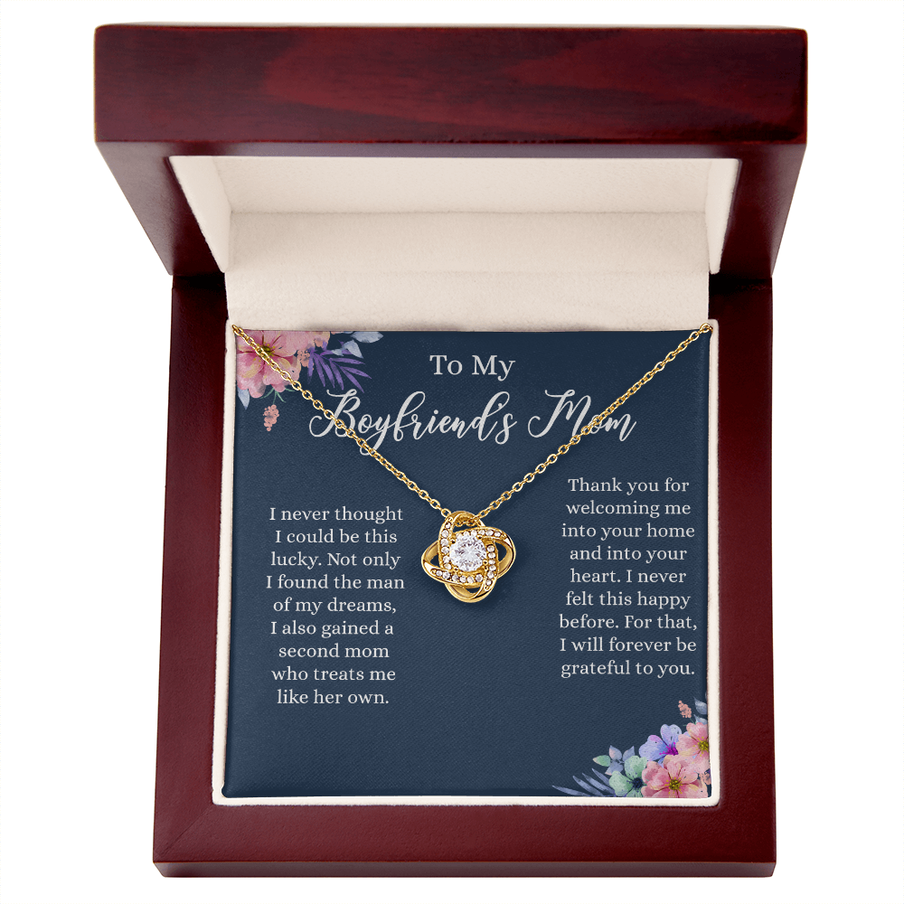 To My Boyfriends Mom Necklace From Girlfriend, With Message Card And Box Gift For Boyfriends Mom, Jewelry For Women, Mother And Girlfriend Gift Necklace On Mothers Day, Christmas, Anniversary
