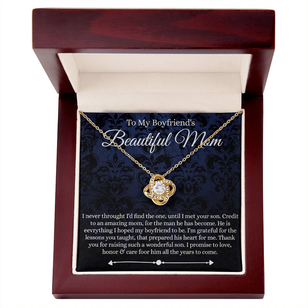 To My Boyfriend's Mom Necklace From Girlfriends, With Message Card And Box Gift For Boyfriends Mom Gift Necklace, Presents for Mom Necklace for Women, Mother's Day Necklace For Her On Mothers Day