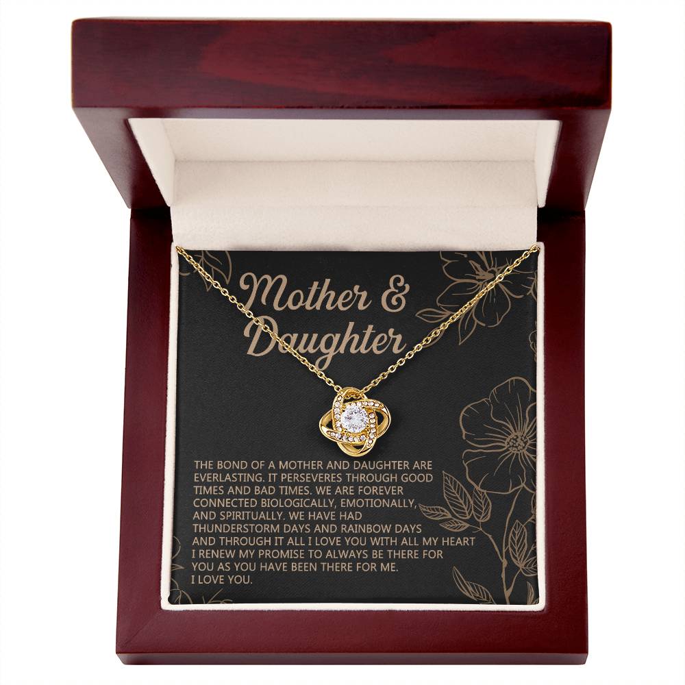 Mother And Daughter Necklace, To My Mother Love Kot Necklace From Daughter, Mothers day Necklace, Mother Daughter Gift Necklace, Jewelry Gift For Women, Mom, Daughter To Mother Love Knot Pendant