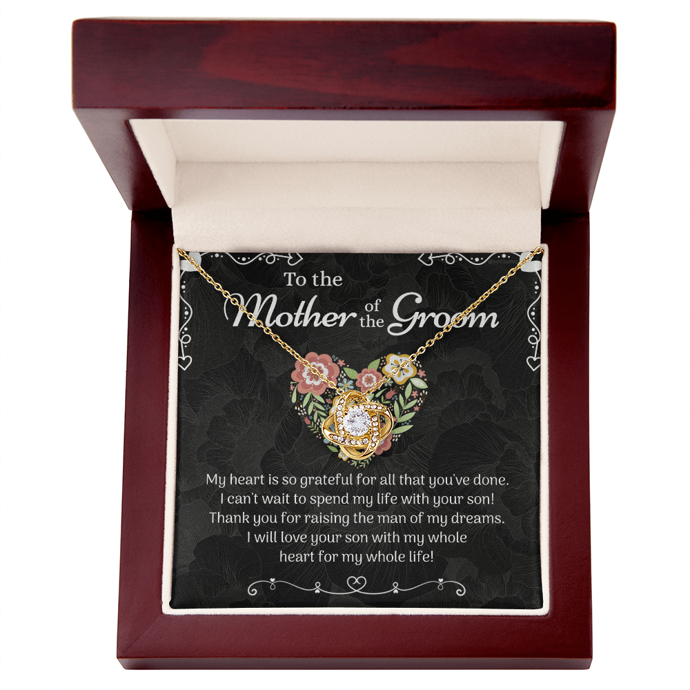Mother of the Groom Sunflower Necklace from Bride, To The Mother of the Groom Love Knot Necklace From Son Gift For Mom, Mother Of The Groom Gift Necklace, Mom of Groom Gift Jewelry Gift For Women
