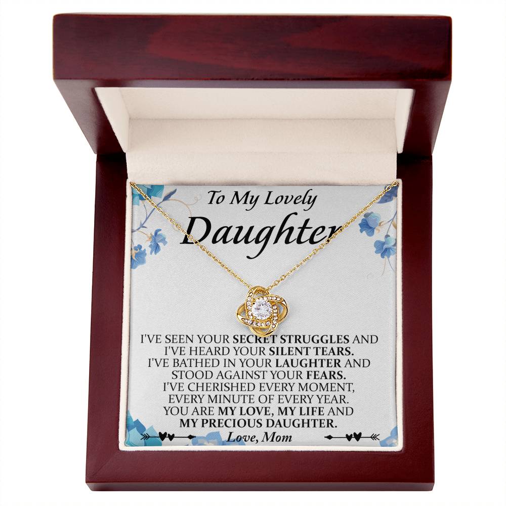 Mother And Daughter Necklace, Birthday Gifts For Daughter, Mothers Day Gifts For Daughters From Mothers, To My Daughter Necklace From Mom, Graduation Gift For Lovely Daughter From Mom1