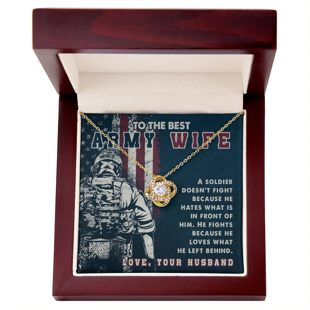 To My Wife Necklace Gift From Husband, To The Best Army Wife Necklace, Soldier Gift Necklace, Husband And Wife Necklace Love Your Husband, Army Wife Gift Necklace To The Best Military Wife Necklace