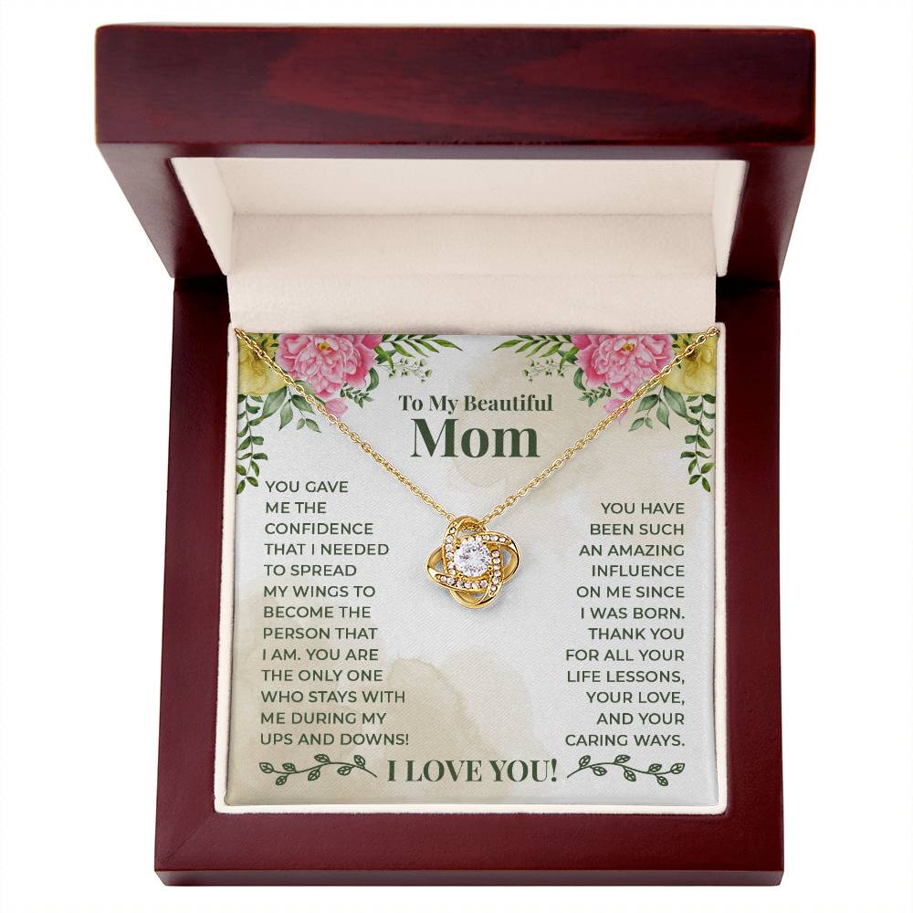 To My Mom Necklace From Daughter, Beautiful Mom Necklace Gift For Her, Jewelry For Mom, Sentimental Mother's Day Gift for Mom, Unique Moms Birthday Gift Ideas On Mothers Day Anniversary Birthday