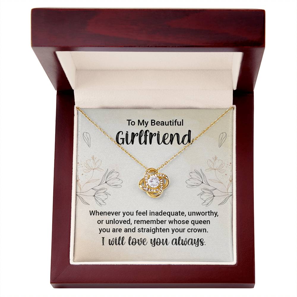 To My Beautiful Girlfriend Necklace From Boyfriend Love You Gift On Xmas For Her