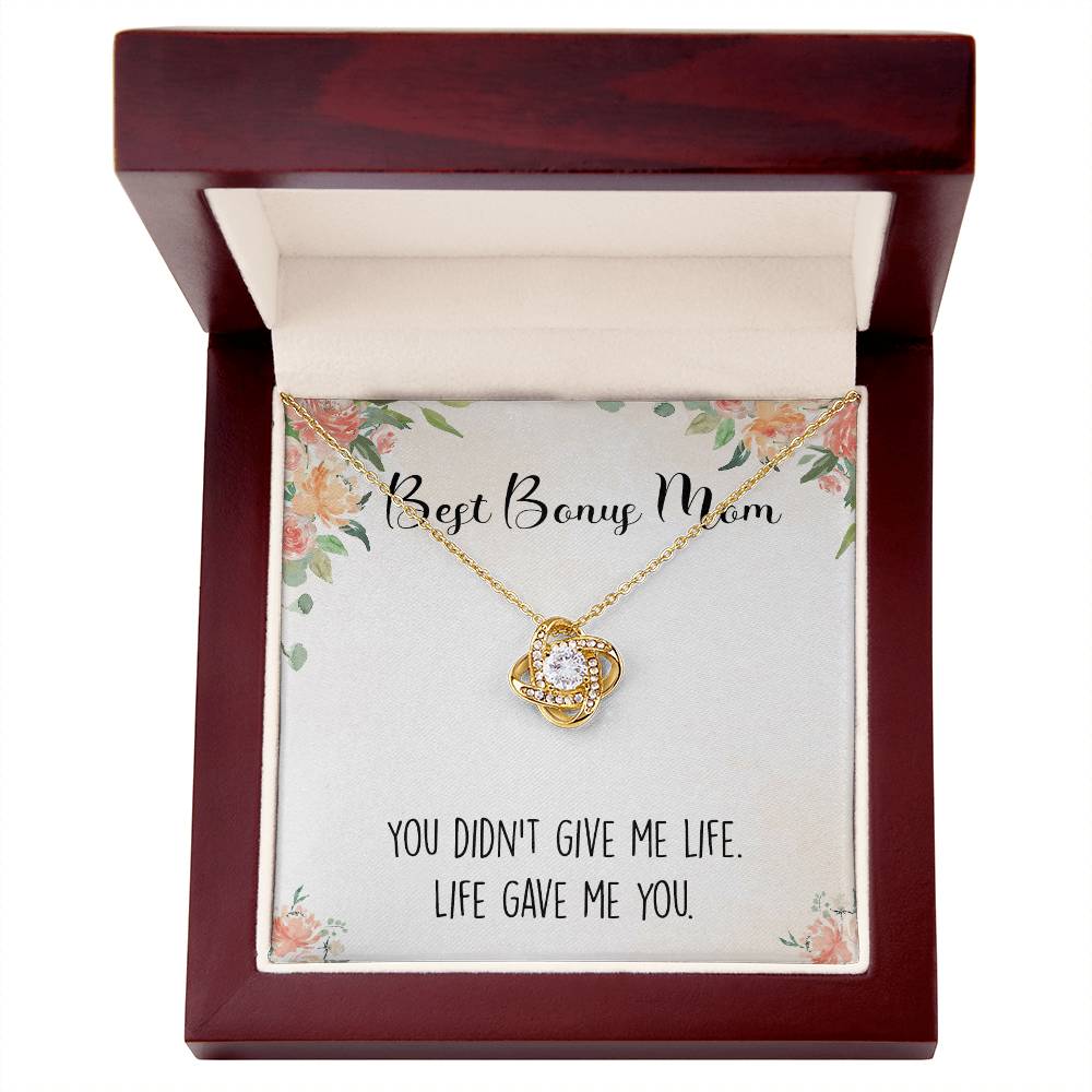 Personalized Necklace Gift For Bonus Mom, To The Best Bonus Mom Necklace From Bonus Daughter, Custom Name Card Necklace Gift For Bonus Mom, Jewelry For Women, Bonus Son Gift On Mothers Day, Birthday